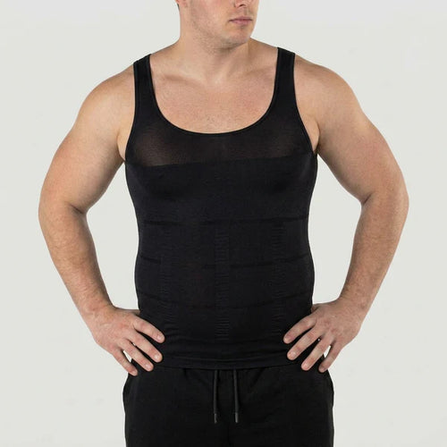 Débardeur gainant BYDREX version noire – compression abdominale homme